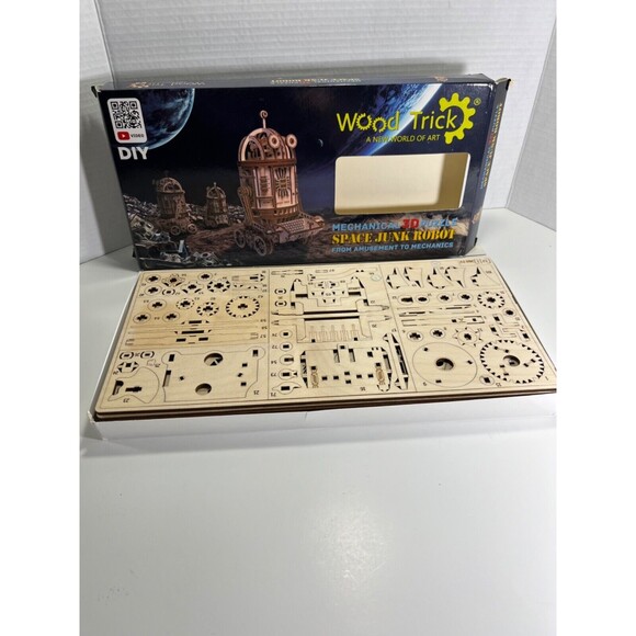 Wood Trick Space Junk Robot Mechanical 3D Puzzle STEM New Hours of Entertainment - Picture 5 of 7
